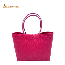 Load image into Gallery viewer, PENAN WOMEN PROJECT Everyday Tote Bag Rose Red