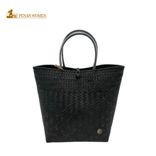 Load image into Gallery viewer, PENAN WOMEN PROJECT Beliang Square Tote Bag Black
