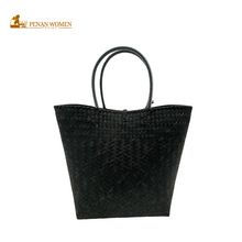 Load image into Gallery viewer, PENAN WOMEN PROJECT Beliang Square Tote Bag Black