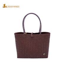 Load image into Gallery viewer, PENAN WOMEN PROJECT Everyday Tote Bag Dark Coco
