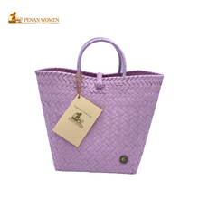 Load image into Gallery viewer, PENAN WOMEN PROJECT Square Mini Me Tote Purple Range
