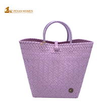 Load image into Gallery viewer, PENAN WOMEN PROJECT Square Mini Me Tote Purple Range
