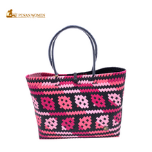 Load image into Gallery viewer, PENAN WOMEN PROJECT Everyday Tote Bag Pink Combo Black Base
