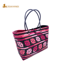 Load image into Gallery viewer, PENAN WOMEN PROJECT Everyday Tote Bag Pink Combo Black Base
