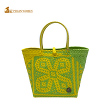 Load image into Gallery viewer, PENAN WOMEN PROJECT Bunga Raya Square Tote Bag
