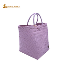 Load image into Gallery viewer, PENAN WOMEN PROJECT Square Mini Me Tote Purple Range
