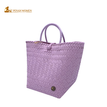 Load image into Gallery viewer, PENAN WOMEN PROJECT Square Mini Me Tote Purple Range
