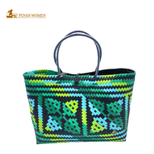 Load image into Gallery viewer, PENAN WOMEN PROJECT Everyday Tote Bag Green Combo Black Base
