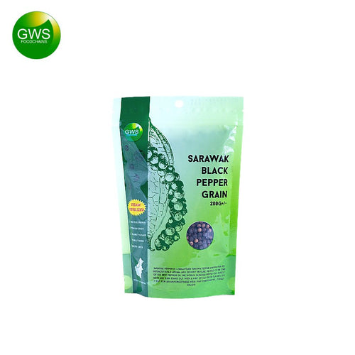 Product Image GWS Sarawak Black Pepper Grain 200g Resealable