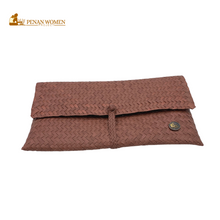 Load image into Gallery viewer, PENAN WOMEN PROJECT Jian Dinner Clutch Brown
