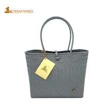 Load image into Gallery viewer, PENAN WOMEN PROJECT Everyday Tote Bag Grey
