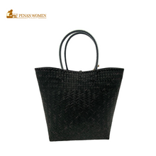 Load image into Gallery viewer, PENAN WOMEN PROJECT Beliang Square Tote Bag Black
