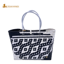 Load image into Gallery viewer, PENAN WOMEN PROJECT Everyday Tote Bag Black &amp; White
