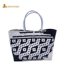 Load image into Gallery viewer, PENAN WOMEN PROJECT Everyday Tote Bag Black &amp; White
