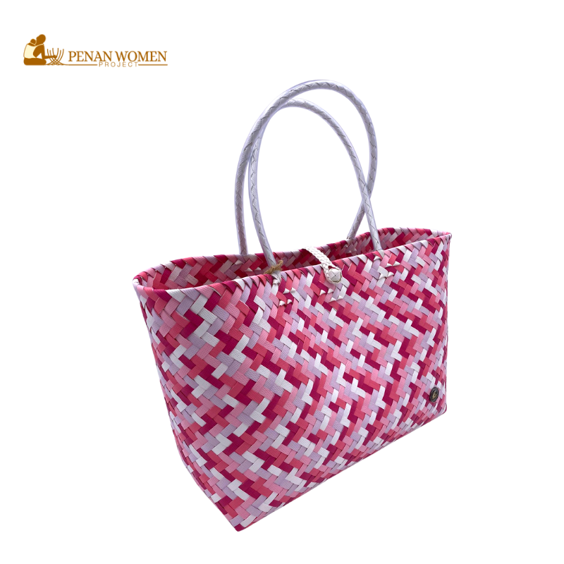 PENAN WOMEN PROJECT Everyday Tote Bag Sakura Pink Combo