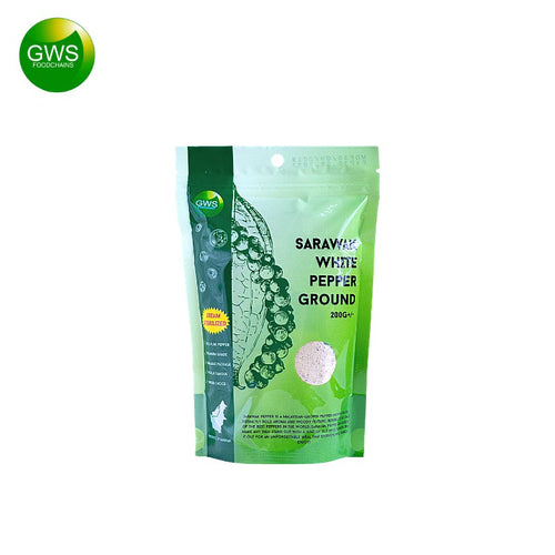Product Image GWS Sarawak White Pepper Ground 200g Resealable